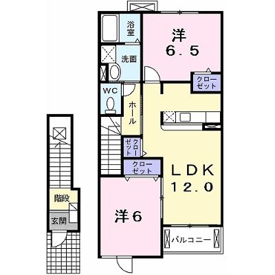 プラシードＢ 202【管理NO：1-015378302-02020】 ★家具家電は申し込み後に搬入します★ ★2026年10月中旬入居可能★の物件画像