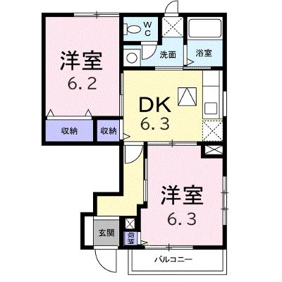 プチ　グレーヌＡ 102【管理NO：1-013285501-01020】 ★家具家電は申し込み後に搬入します★の物件画像