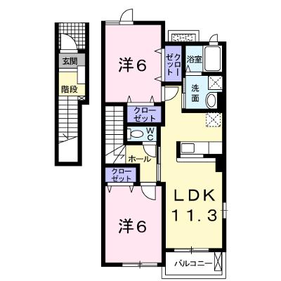 シャン・ド・フルール 201【管理NO：1-015722301-02010】 ★家具家電は申し込み後に搬入します★の物件画像