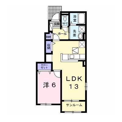 カレントⅠ 101【管理NO：1-023909301-01010】 ★家具家電は申し込み後に搬入します 2026年08月下旬入居可能の物件画像
