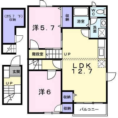 アン　ソレイエ　Ｂ 201【管理NO：1-010343602-02010】 ★家具家電は申し込み後に搬入します 2026年08月下旬入居可能の物件画像