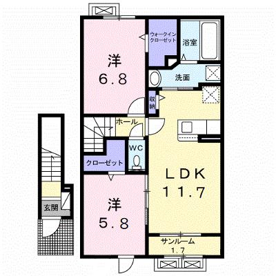 ウェルヴィレッジⅣ 203【管理NO：1-027602201-02030】 ★家具家電は申し込み後に搬入します★ ★2026年09月中旬入居可能★の物件画像