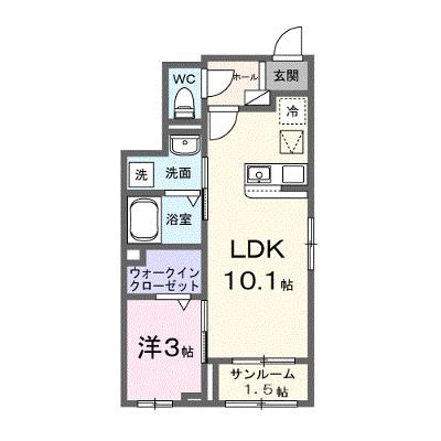 ミニョン　フロル　Ａ 101【管理NO：1-028577401-01010】 ★家具家電は申し込み後に搬入します★ ★2026年10月上旬入居可能★の物件画像