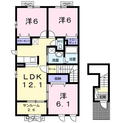 シェル・トゥールＡ 201【管理NO：1-020968001-02010】 ★家具家電は申し込み後に搬入します 2026年08月下旬入居可能の物件画像