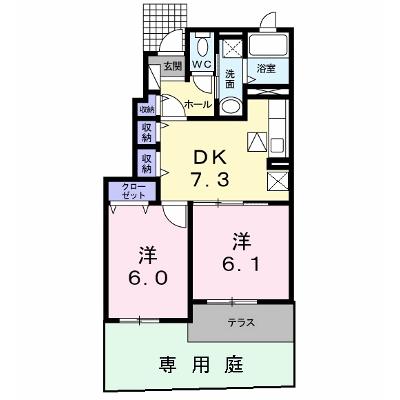 プリムラ　Ｋ・Ｍ 104【管理NO：1-018101501-01040】 ★家具家電は申し込み後に搬入します★ ★2026年10月中旬入居可能★の物件画像
