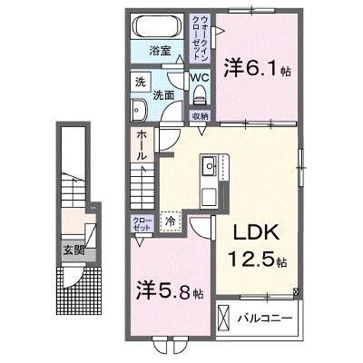 ＫＡＮＡＭＥ 202【管理NO：1-028459801-02020】 ★家具家電は申し込み後に搬入しますの物件画像