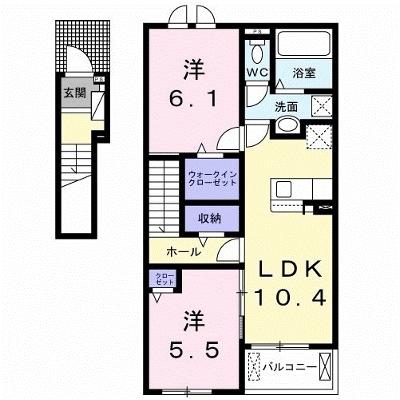 Ｋ－サルビア 202【管理NO：1-027974201-02020】 ★家具家電は申し込み後に搬入します★ ★2026年09月中旬入居可能★の物件画像
