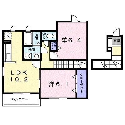 シナモン 201【管理NO：1-016513801-02010】 ★家具家電は申し込み後に搬入します★ ★2026年09月中旬入居可能★の物件画像