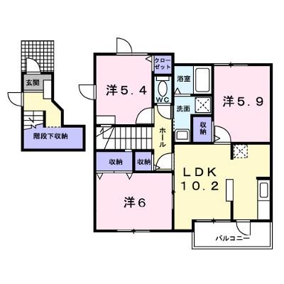 ヴィラ　セレーナＡ 203【管理NO：1-013147301-02030】 ★家具家電は申し込み後に搬入します★の物件画像