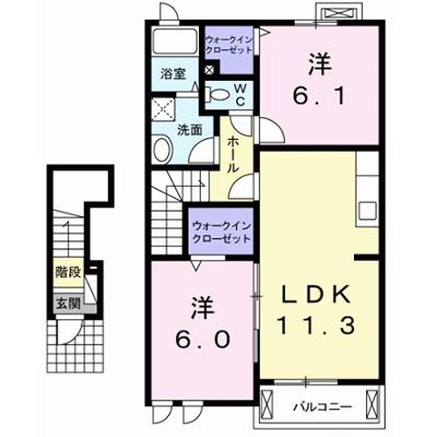 シュライン　Ⅱ 202【管理NO：1-016864301-02020】 ★家具家電は申し込み後に搬入します★の物件画像