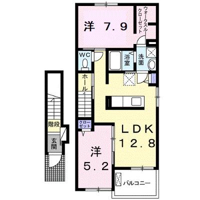 プランドールⅡ 205【管理NO：1-023805602-02040】 ★家具家電は申し込み後に搬入します 2026年09月下旬入居可能の物件画像