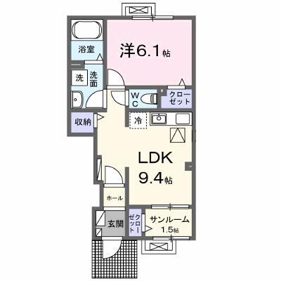 ボン・クールⅣ 103【管理NO：1-028515201-01030】 ★家具家電は申し込み後に搬入します★ ★2027年01月下旬入居可能★の物件画像