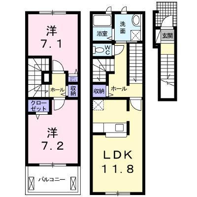 アルストロメリアⅠ 203【管理NO：1-016815001-02030】 ★家具家電は申し込み後に搬入しますの物件画像