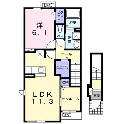 ブリック　フェアリーⅢ 201【管理NO：1-025844901-02010】 ★家具家電は申し込み後に搬入します★の物件画像