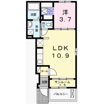 カサブランカＢ 103【管理NO：1-017866502-01030】 ★家具家電は申し込み後に搬入します 2026年08月中旬入居可能の物件画像