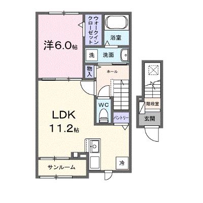ミーティア 202【管理NO：1-028658101-02020】 ★家具家電は申し込み後に搬入します 2026年12月中旬入居可能の物件画像
