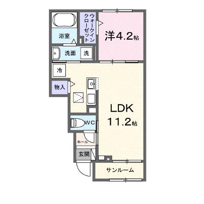 ミーティア 103【管理NO：1-028658101-01030】 ★家具家電は申し込み後に搬入します★ ★2026年12月中旬入居可能★の物件画像