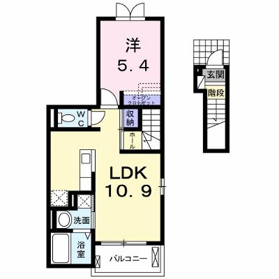アンジュ　カーサ 201【管理NO：1-017417101-02010】 ★家具家電は申し込み後に搬入します 2026年09月上旬入居可能の物件画像