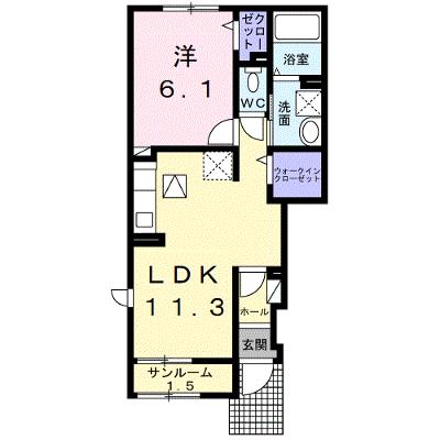 ステッラ　Ⅱ 101【管理NO：1-025325802-01010】 ★家具家電は申し込み後に搬入します★ ★2026年11月中旬入居可能★の物件画像