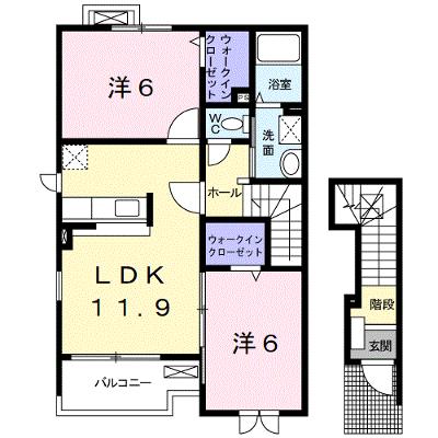フォレスタ・高松　Ⅱ 201【管理NO：1-014947102-02010】 ★家具家電は申し込み後に搬入します★ ★2026年08月中旬入居可能★の物件画像