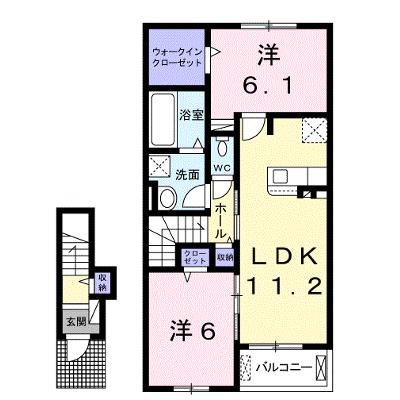 ポポラス　Ⅱ 203【管理NO：1-025479002-02030】 ★家具家電は申し込み後に搬入します★ ★2026年09月上旬入居可能★の物件画像