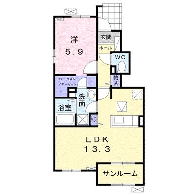 プリムローズⅡ 103【管理NO：1-025364802-01030】 ★家具家電は申し込み後に搬入します 2026年08月下旬入居可能の物件画像