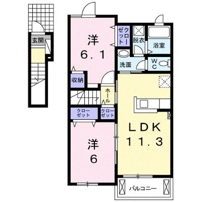 アンソレイユ 203【管理NO：1-017546201-02030】 ★家具家電は申し込み後に搬入します 2026年08月下旬入居可能の物件画像