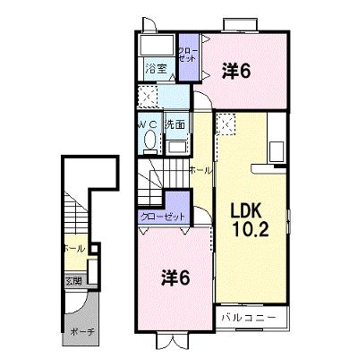 プリーマ　パラスト　Ｂ 202【管理NO：1-012882802-02020】 ★家具家電は申し込み後に搬入します 2026年08月下旬入居可能の物件画像
