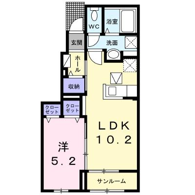 ソルフィオーレ　Ⅱ 102【管理NO：1-026958302-01020】 ★家具家電は申し込み後に搬入します★ ★2026年09月上旬入居可能★の物件画像