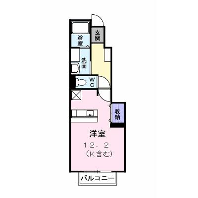 ソレイユ　Ｋ 103【管理NO：1-012000301-01030】 ★家具家電は申し込み後に搬入します★の物件画像