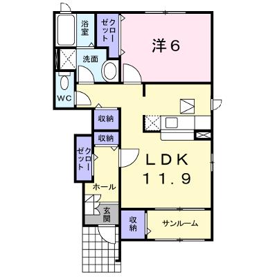 ラック　ヴィラⅡ　Ａ 104【管理NO：1-014983701-01040】 ★家具家電は申し込み後に搬入します 2026年10月中旬入居可能の物件画像