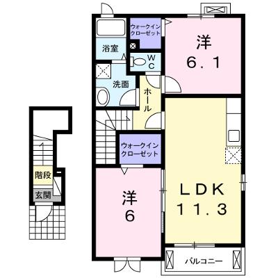 エコールⅠ 205【管理NO：1-017412201-02040】 ★家具家電は申し込み後に搬入します 2026年08月上旬入居可能の物件画像
