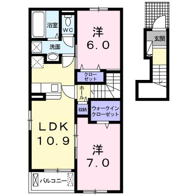 アージュ　ベル　Ａ 204【管理NO：1-026448501-02040】 ★家具家電は申し込み後に搬入します 2026年08月下旬入居可能の物件画像