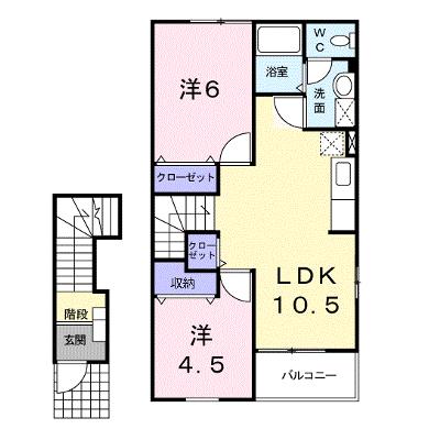 サニーハイツＤ 203【管理NO：1-012167004-02030】 ★家具家電は申し込み後に搬入します★の物件画像