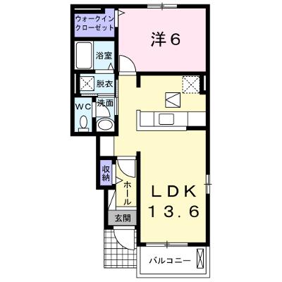 カレント　Ⅰ 104【管理NO：1-023190901-01040】 ★家具家電は申し込み後に搬入します★ ★2026年09月中旬入居可能★の物件画像