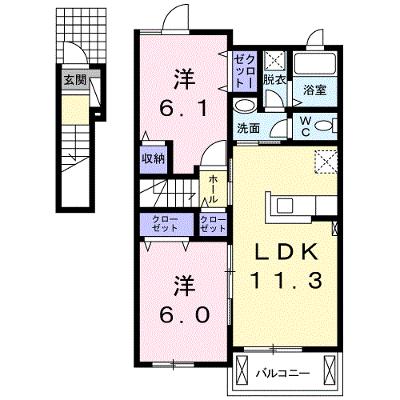 プリムラ 203【管理NO：1-019221202-02030】 ★家具家電は申し込み後に搬入します★ ★2026年09月上旬入居可能★の物件画像