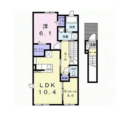 フィオーレ　櫻 204【管理NO：1-026406401-02040】 ★家具家電は申し込み後に搬入しますの物件画像
