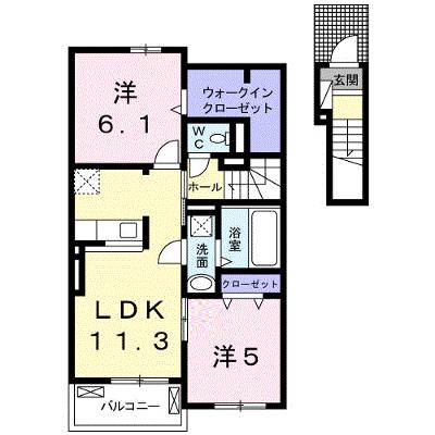 ヒラソール 202【管理NO：1-025654501-02020】 ★家具家電は申し込み後に搬入します★ ★2026年08月下旬入居可能★の物件画像