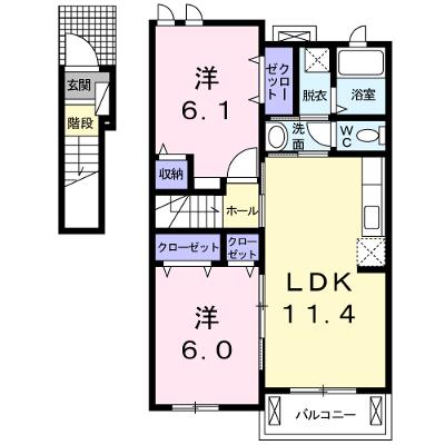 イリーデアンジュＡ 203【管理NO：1-016114901-02030】 ★家具家電は申し込み後に搬入します★ ★2026年09月中旬入居可能★の物件画像