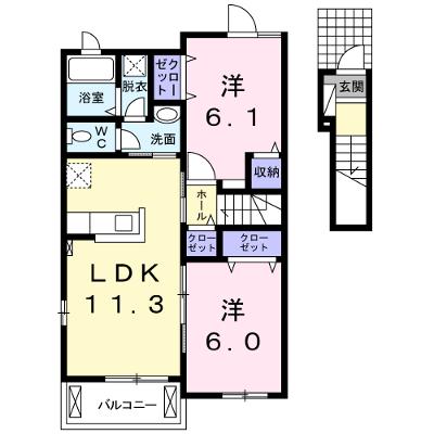 リヴ．プランドールＡ 203【管理NO：1-020160501-02030】 ★家具家電は申し込み後に搬入します★ ★2026年08月下旬入居可能★の物件画像