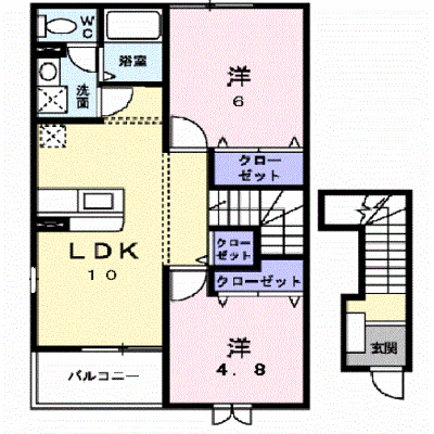 イーグル・フレンドⅡ 201【管理NO：1-012928901-02010】 ★家具家電は申し込み後に搬入します★の物件画像