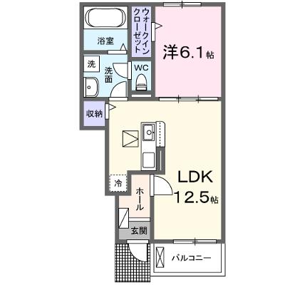 セシル 102【管理NO：1-028790801-01020】 ★家具家電は申し込み後に搬入します 2026年11月下旬入居可能の物件画像