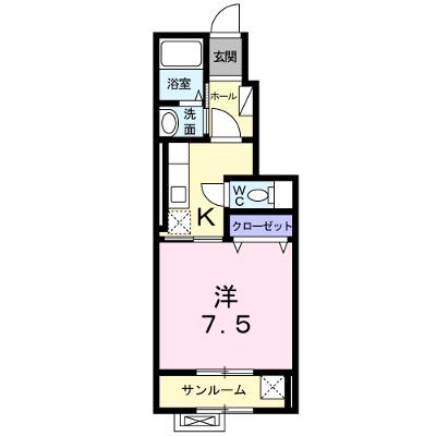 アスペンベールＦ 103【管理NO：1-016725801-01030】 ★家具家電は申し込み後に搬入します★ ★2026年09月中旬入居可能★の物件画像
