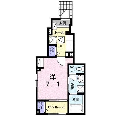 チェリーブロッサム 104【管理NO：1-026129501-01040】 ★家具家電は申し込み後に搬入します 2026年09月上旬入居可能の物件画像