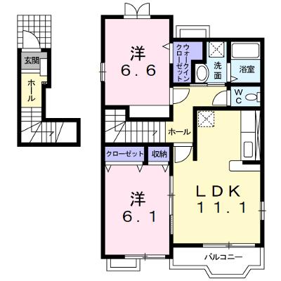マーサＴ　Ⅰ 201【管理NO：1-013294601-02010】 ★家具家電は申し込み後に搬入します★ ★2026年09月中旬入居可能★の物件画像