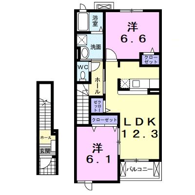 アンソレイユ西山Ⅰ 202【管理NO：1-015651301-02020】 ★家具家電は申し込み後に搬入します 2026年10月中旬入居可能の物件画像