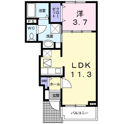 アンソレイエ飾磨　Ⅱ番館 103【管理NO：1-017722701-01030】 ★家具家電は申し込み後に搬入します★の物件画像