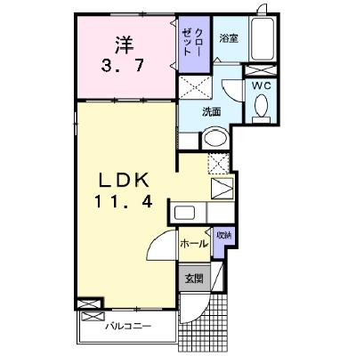 シュヴェスタ－　Ⅱ 101【管理NO：1-015309202-01010】 ★家具家電は申し込み後に搬入します★ ★2026年08月下旬入居可能★の物件画像