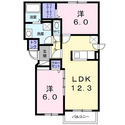 ソレイユ西町Ａ 102【管理NO：1-019583301-01020】 ★家具家電は申し込み後に搬入します★の物件画像
