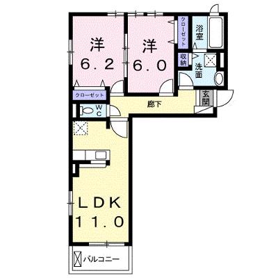 グレンディール　１ 205【管理NO：1-024889002-02040】 ★家具家電は申し込み後に搬入します★の物件画像